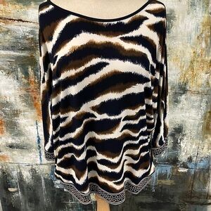 Alfred Dunner Animal Print Blouse